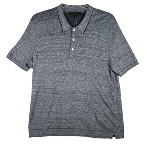 Rag & Bone Polo Shirt Mens Extra Large Gray Standard Issue Heather Short Sleeve